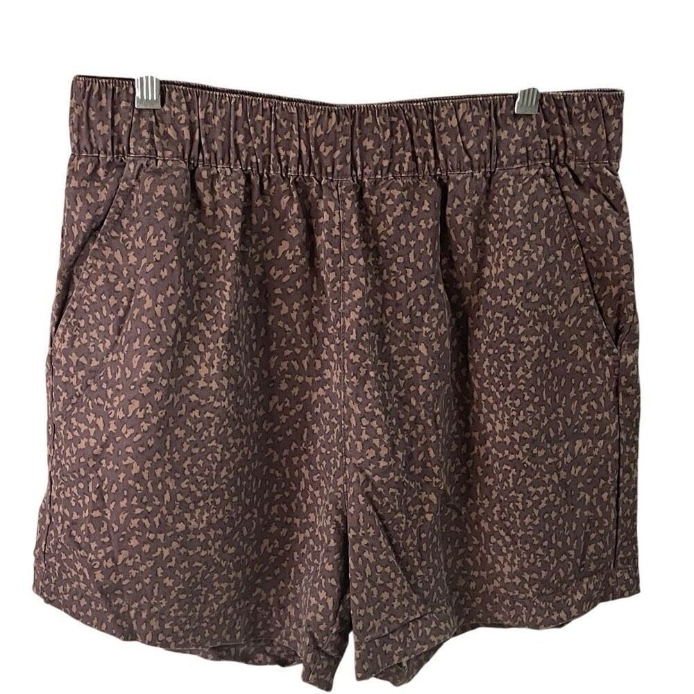 SOCIAL STANDARD by SANCTUARY Womens Camo Pull On Shorts Size Large Brown